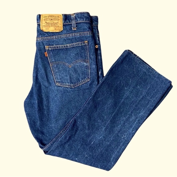 Vintage Levis 517 Orange Tab Dark Wash Jeans - Picture 2 of 13